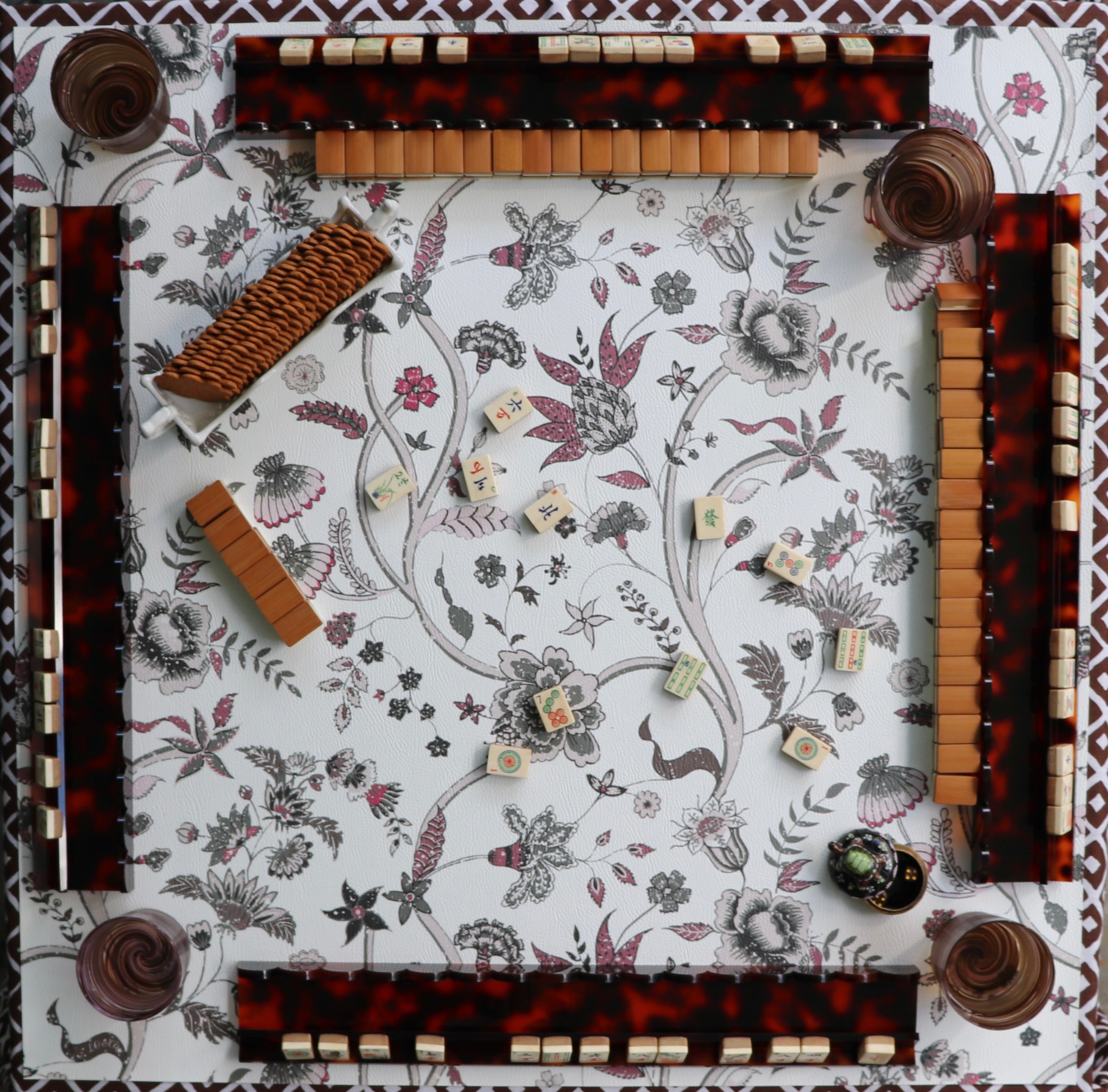 Mahjong Mat in Anais - Rose