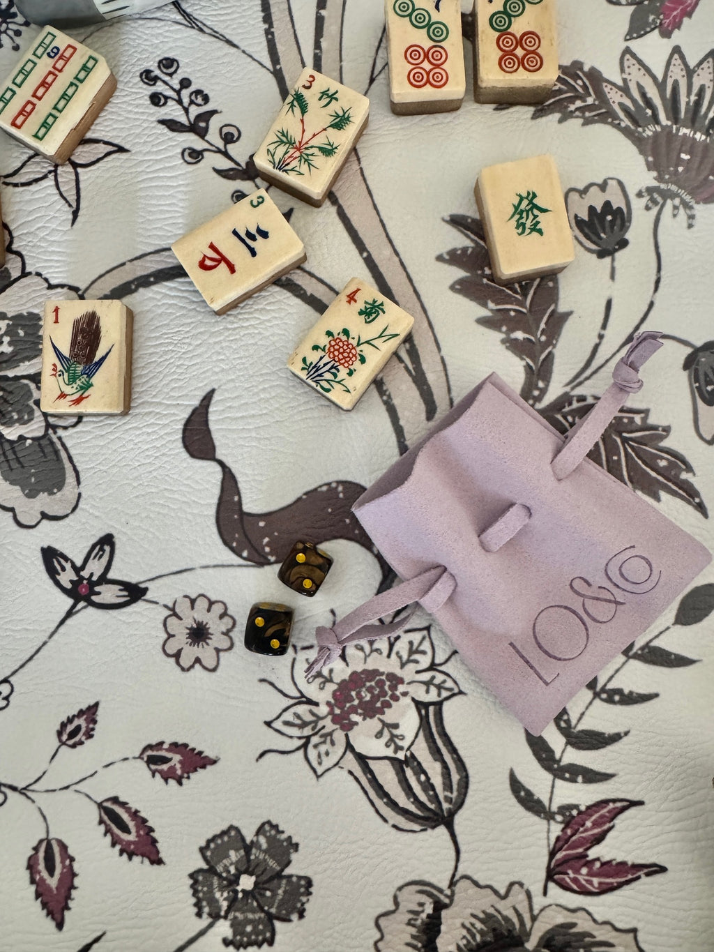Mahjong Mat in Anais - Rose