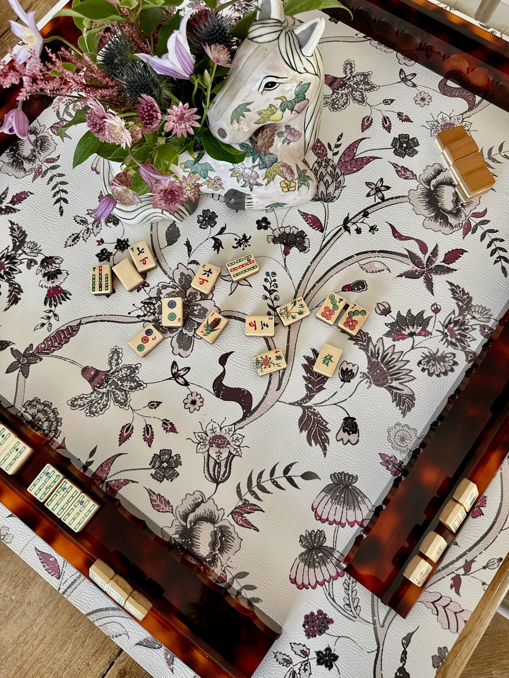 Mahjong Mat in Anais - Rose