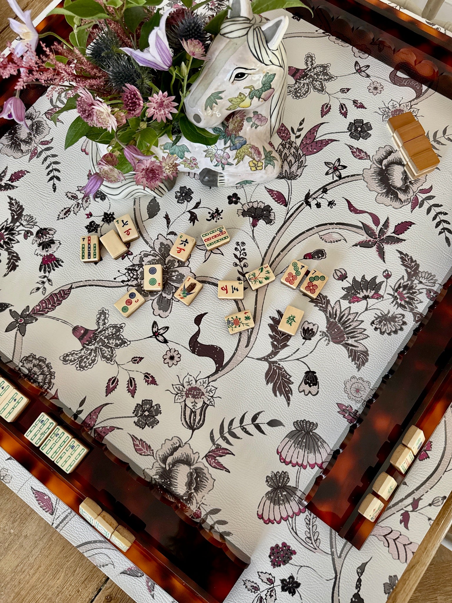 Mahjong Mat in Anais - Rose