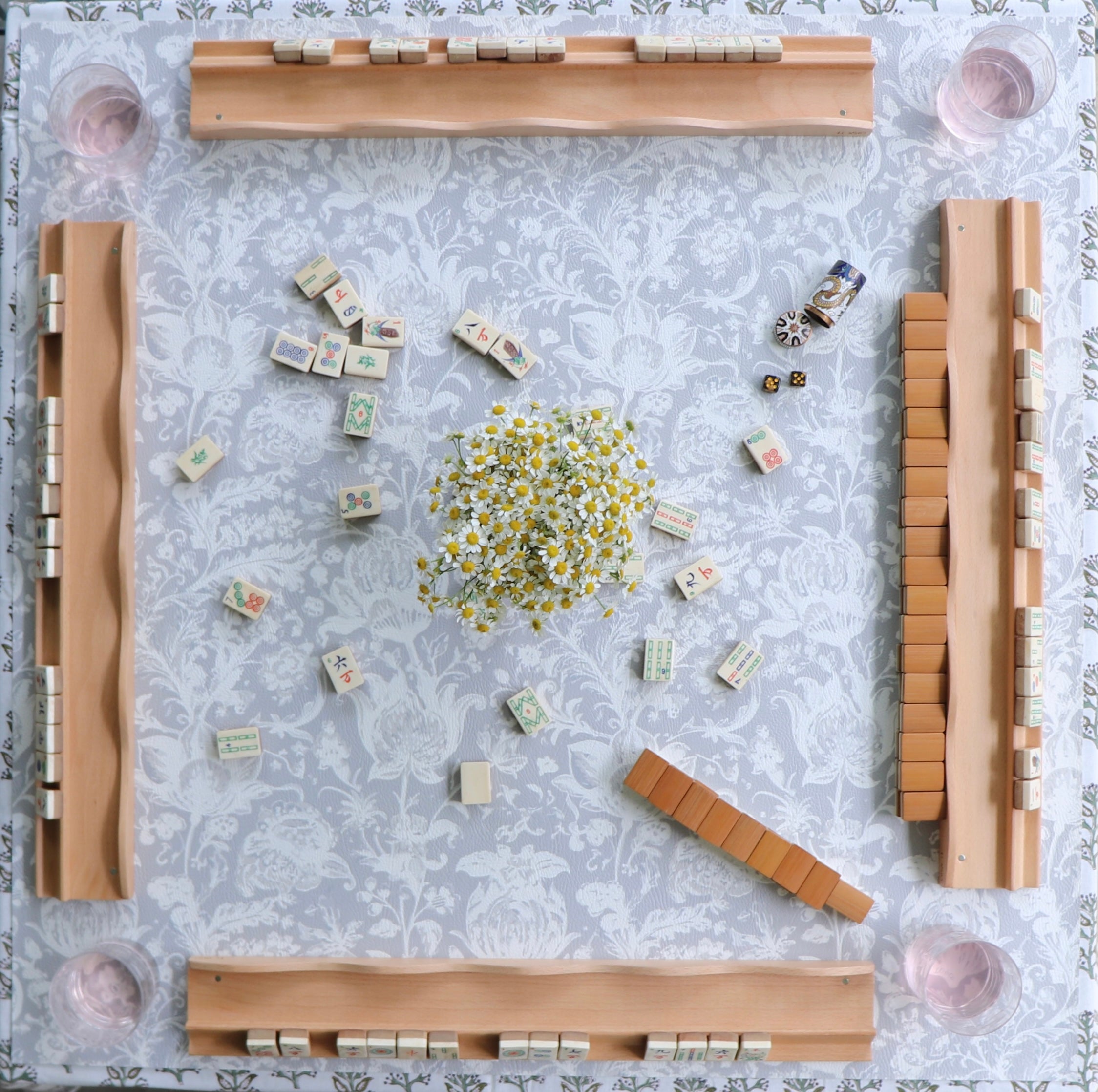 Mahjong Mat in Hazel - Ash